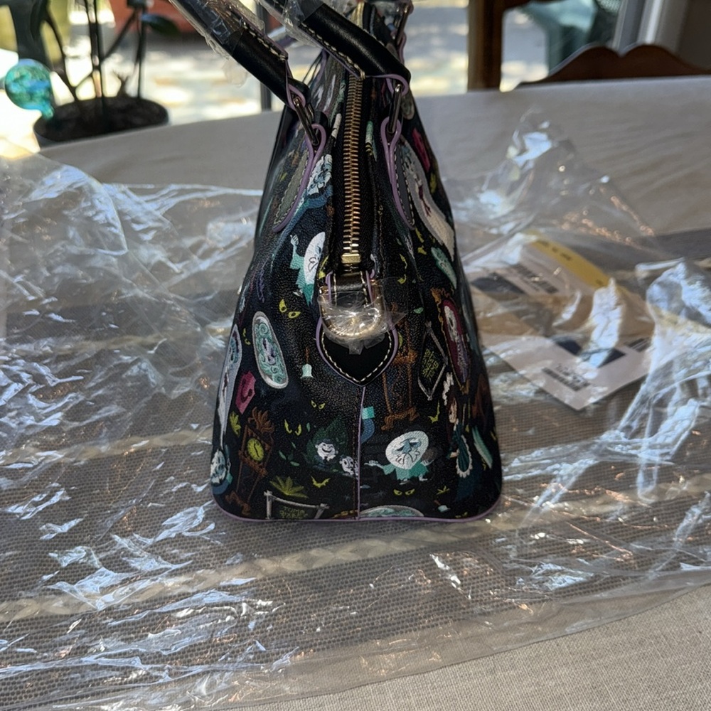 Dooney & Bourke Black Satchel with Haunted Mansion (2018 Collection) - Picture 6 of 8